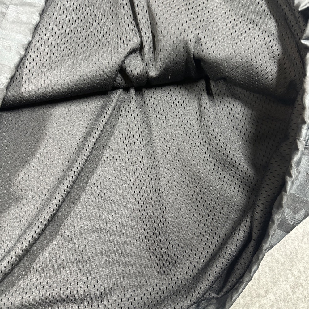 Adidas Track Jacket & Pants Men's Medium Black Logo‎ All Over Print Hooded Lined - Picture 6 of 16
